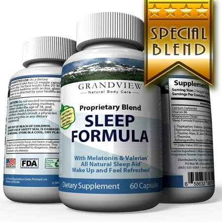 Natural Sleep Aid - Is An All-Natural Sleep Formula That Combines Melatonin, Tryptophan, Valerian Root And Non-Addictive