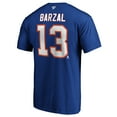 thumbnail image 3 of Men's Mathew Barzal Royal New York Islanders Team Authentic Stack Name & Number T-Shirt, 3 of 3