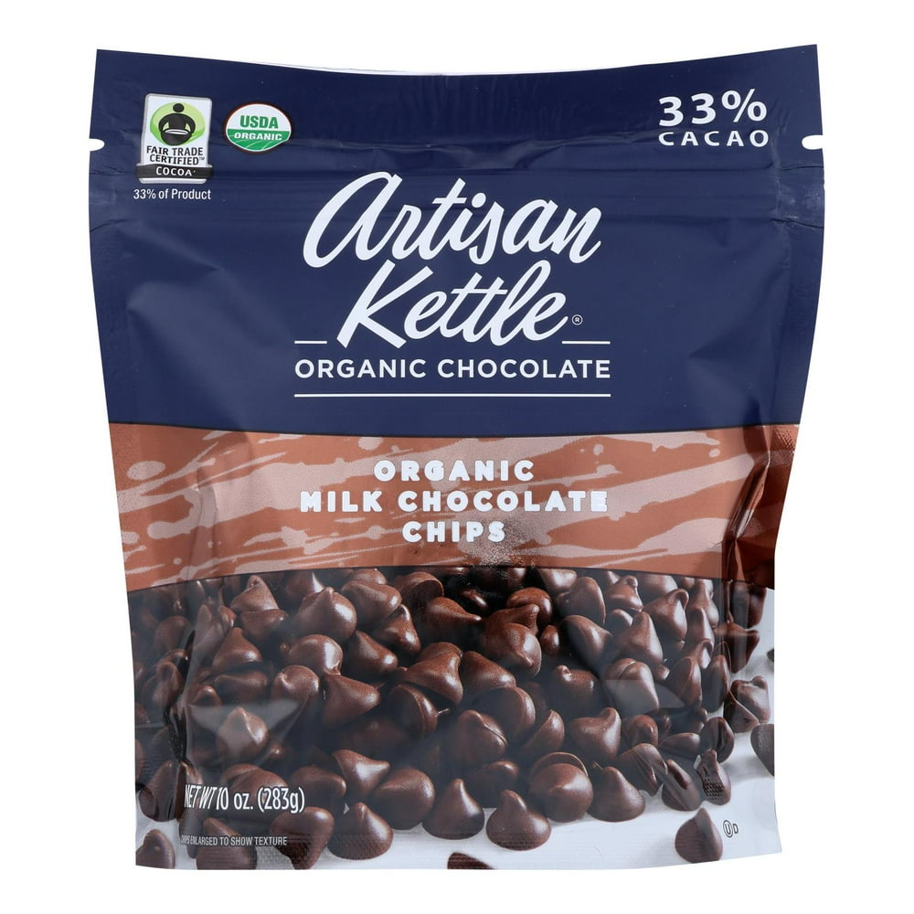 (Case of 6 )Artisan Kettle Chocolate Chips Organic Milk 10 oz