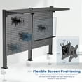 thumbnail image 5 of VIVO Black Steel Clamp-on 47" Pegboard with Monitor Mounts & Overhead Shelf, 5 of 8