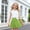 Z01#Green, variant on Fesfesfes Summer Girls Casual 2 Piece Outfit Set Children's Short Sleeve Solid Color Tops and Skirt Pleated Two-piece Set