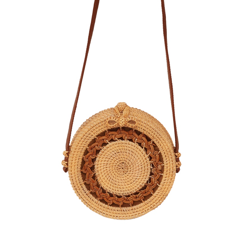 circle woven bag