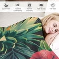 thumbnail image 3 of JRXY Palm Leaves Hibiscus Flowers Hawaii Throw Blanket Ultra Soft Warm All Season Tropical Pineapples Fruit Decorative Blankets for Bed Chair Car Sofa Couch Bedroom White, 3 of 6