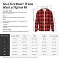 thumbnail image 6 of Goofa Buffalo Plaid Red Black Printed Women's UPF 50+ Sun Protection Hoodie Jacket Lightweight Long Sleeve Sun Shirt for Women with Pocket Hiking Outdoor-Small, 6 of 9