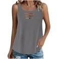 thumbnail image 2 of Sevevn Women's Fashion Casual Pullover Sleeveless Round Neck Shirt Top Blouses Tank Gray XL Summer Gift, 2 of 7