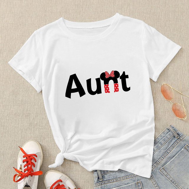 Mother Kids Family Matching Outfits Mickey Mouse Disney T Shirt Dad Mom Son Daughter Clothes Fashion Bro Sis Summer T-shirts SetAldult-L(1pc) Gao Jinjia LED
