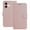 Rosegold, variant on Allytechgroup Case for iPhone 16 with Credit Card Slot, Slim Luxury PU Rugged Non-Slip Grip Shockproof Bumper Full Body Protective Cover Men Women Phone Case for iPhone 16, Red
