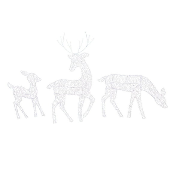Gecau Decorative Lamp Of Christmas Reindeer, With Battery Practical&Affordable or Garden Yard, Gold white Home Stuff