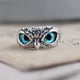 thumbnail image 5 of Anillo de ojo de búho Minnieouse abierto estilo vintage exquisito anillo de búho de ojo artesanal tamaño ajustable a prueba de herrumbre Miscelánea Azul oscuro, 5 of 6