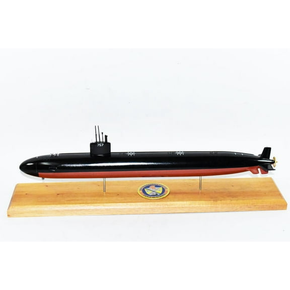 USS Alexandria SSN-757 Submarine,Navy,Scale Model,Mahogany,20 inch,LA Class