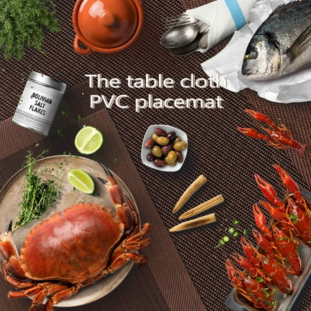 

Placemats of 6 Pcs Heat-Resistant Stain-Resistant Washable Rectangular Place Mats Decoration for Dining Table 18X12Inch