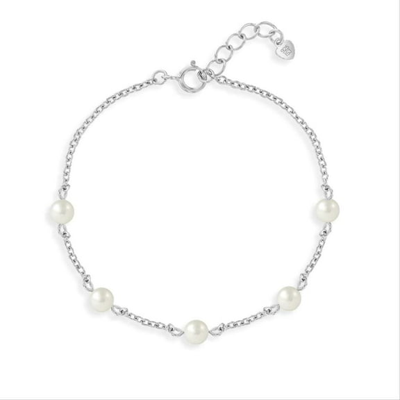Mesmerize Your Little Girl with TheJewelryHut Designer Children Pearls in Silver Bracelet