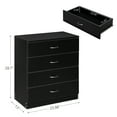 thumbnail image 4 of UBesGoo Black Chest of Drawers Dresser Wood Organizer Cabinet, 4 Drawer Nightstand Side Table, Furniture for Bedroom, 4 of 19