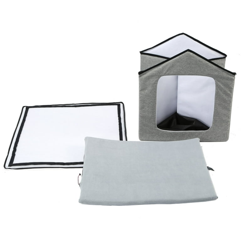 Pet Life 'Hush Puppy' Collapsible Electronic Heating and Cooling Smart Pet  House - Walmart.com