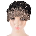 thumbnail image 4 of Head Scarf Wraps, Gifts Head Wrap Retractable Beautiful Unique  For Daily Wear For Women Black,Peacock Blue,Dark Green, 4 of 8