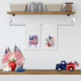 thumbnail image 2 of zeyuuu American Patriotic Kitchen Towels Dish Towels Set of 2, 18x26 Inch 4th of July Star Kitchen Decor Drying Dishcloth, Grey Plaid Floral Independence Day Decoration Hand Towels, 2 of 6
