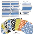 thumbnail image 3 of Soimoi Stripes Print&nbsp;Precut 5-inch Cotton&nbsp;Fabric&nbsp;Quilting&nbsp;Squares&nbsp;Charm Pack DIY Patchwork Sewing Craft-Blue, 3 of 7