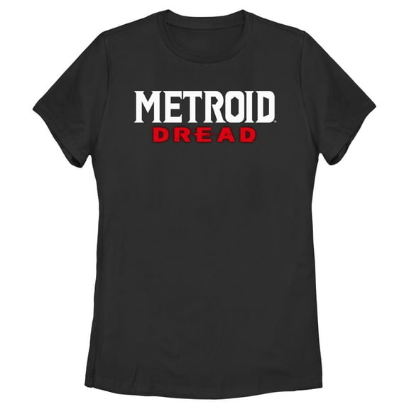 Women's Nintendo Metroid Dread Logo  Graphic Tee Black Large