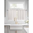 thumbnail image 2 of Half Window Curtains 24 Inches Long, Farmhouse Beige White Striped Window Treatment Curtain Drapes, Modern Stripes Short Curtains Tiers for Kitchen Over Sink, 27.5"x24", 2 Panels, 2 of 7