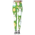 thumbnail image 3 of Shadoumai Easter Day Leggings for Women,Egg High Waist Tight Pants Yoga Pants Bottoms, Plus Size Green Leggings Womens White, 3 of 4
