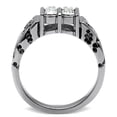 thumbnail image 3 of Luxe Jewelry Designs Men's Stainless Steel Tapered Ring with Crystals - Size 8 (Pack of 2), 3 of 4