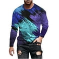 thumbnail image 2 of Black and Friday Deals 2023 Graphic Tees for Men Long Sleeve,Mens Gradient Shirts Casual 3D Printed Crewneck Loose Soft Oversized Pullover Tops Basic Blouses, 2 of 5