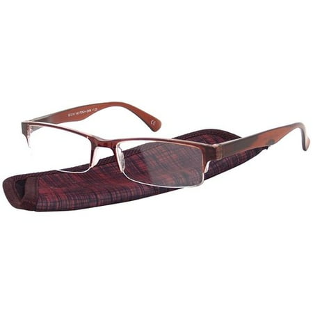 Foster Grant Women's Plastic Reading Glasses, Perry Brown