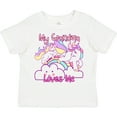 thumbnail image 3 of Inktastic My Grandma Loves Me Unicorn Girls Toddler T-Shirt, 3 of 5