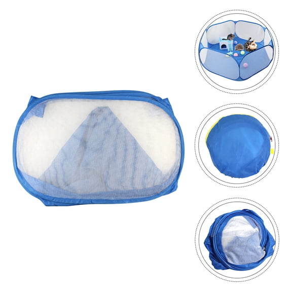 LOLIPPYY Outdoor Cat Playpen Square Blue Fabric 1Set