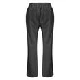thumbnail image 3 of Ladies' Solid Cotton And Linen Temperament Slim Casual Trousers, 3 of 4