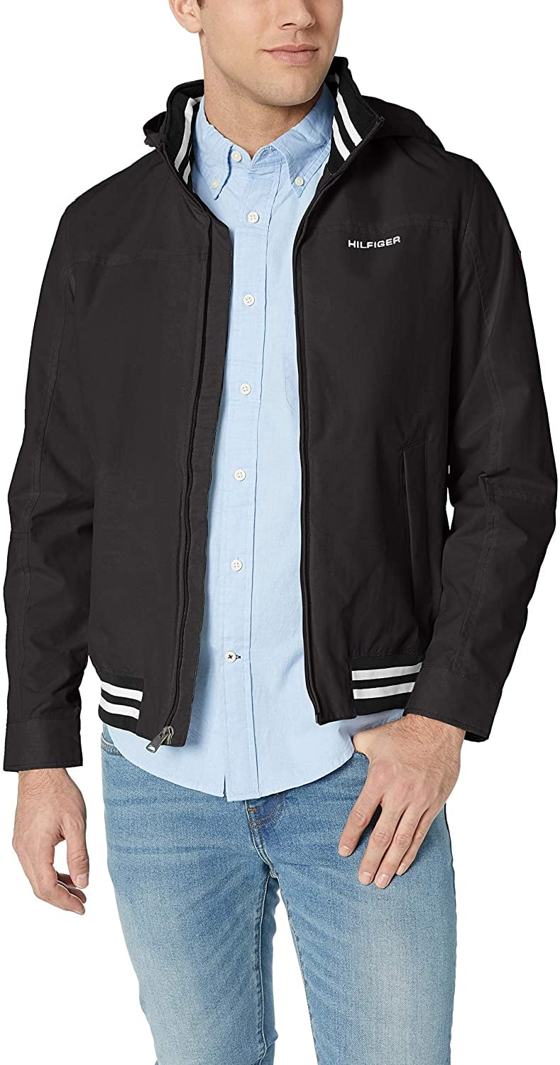 tommy hilfiger jacket black and white