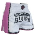 thumbnail image 3 of FLUORY Muay Thai Shorts Free Combat Mixed Martial Arts Boxing Training Match Pants Side Hollow out Rose Embroidery Shorts, 3 of 4