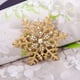 thumbnail image 3 of Qarigey Broche de copo de nieve de Navidad para mujer, broches de diamantes de imitación para el pecho, decoraciones para niñas, joyería Ropa, zapatos y accesorios Miscelánea Blanco plateado, 3 of 6