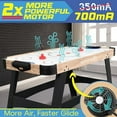 thumbnail image 2 of SereneLife 54" Air Hockey Game Table with 2X Stronger Motor, Light-up Scoreboard, AC in Line Power Switch Includes 2 Pucks, 2 Pushers - Natural, 2 of 7
