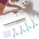 thumbnail image 2 of Kit de tijeras para cuidado de mascotas, tijeras rectas para adelgazar, tijeras curvas hacia arriba y hacia abajo, herramientas de corte de pelo, 2 of 8
