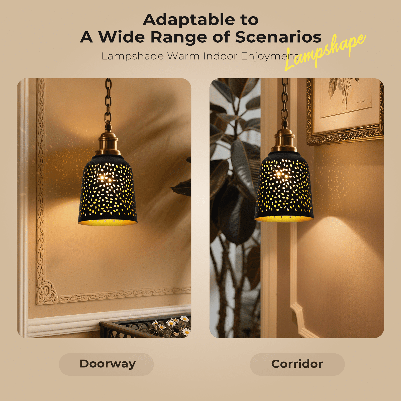 4-Pack Metal Ceiling Fan Light Covers Shade with 1-5/8" Fitter,  AEELLEEA Bell Lamp Shaped Cover for Chandelier Ceiling Fan Light Cover