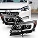 thumbnail image 3 of ACANII - For 2013-2015 Chevy Malibu Black Housing LED Tube Halogen Projector Headlights Headlamps Assembly Left+Right, 3 of 4