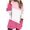 Hot Pink, variant on ZUKMRJPC Women's Flannel Sweatshirts Winter Warm Fleece Round Neck Fashion Color Block Long Pullover Soft Comfy Casual Tops with Pocket