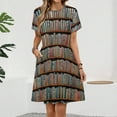 thumbnail image 2 of Library Women's Dress Short Sleeve Summer Sundress Summer Women Clothes, 2 of 7