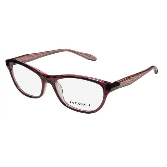 NEW KOALI 7447K WOMENS/LADIES DESIGNER FULL-RIM MAUVE / TRANSPARENT BLUSH FRAME DEMO LENSES 54-16-135 EYEGLASSES/EYEWEAR