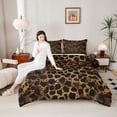 thumbnail image 4 of Castle Fairy Vintage Cheetah Print Queen Comforter Set,Leopard Print Bedding Comforter Set, 4 of 8