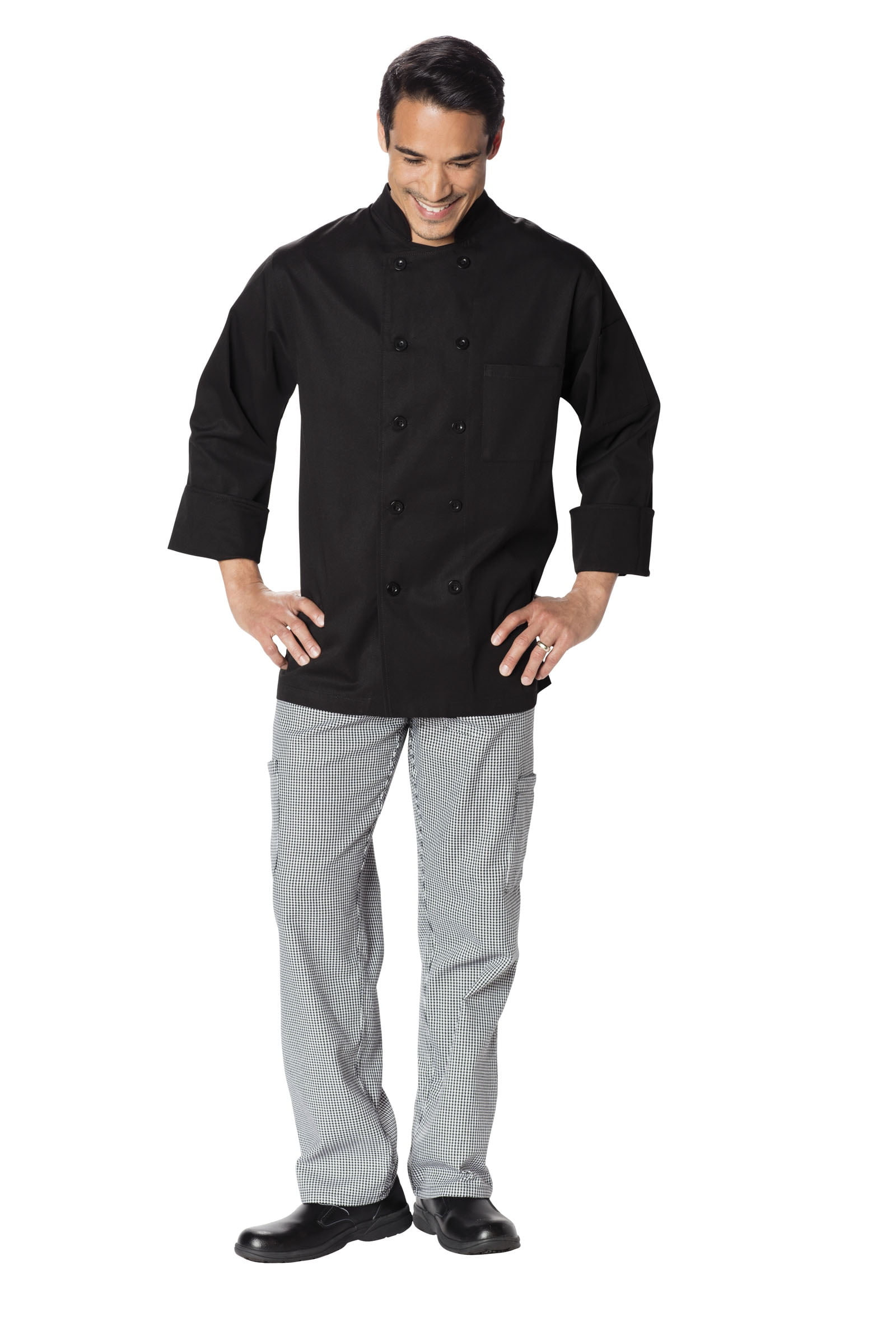 Dickies Chef Adult 10 Pearl Buttons Thermometer Pocket Chef Coat DC47 