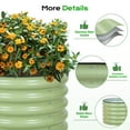 thumbnail image 2 of Aoodor 16.7" Tall 24" Metal Raised Garden Bed Kit, 2 Pack Outdoor Round Planter Box for Vegetables, Flowers, Herbs, Green, 2 of 9