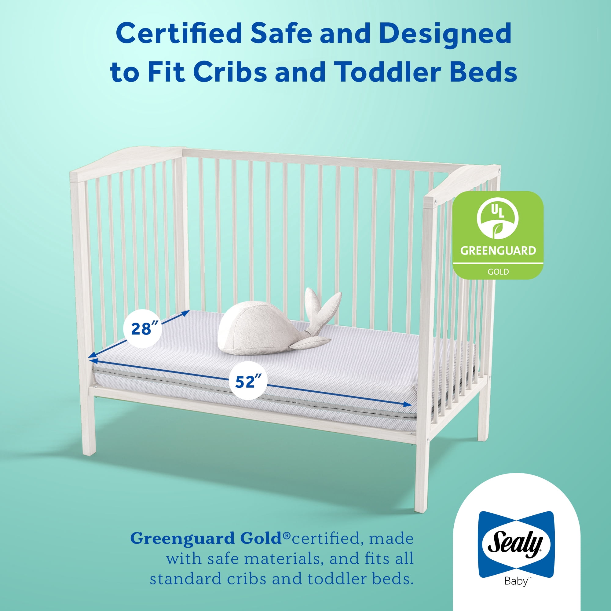Sealy Mesh-Aire Breathable 2-Stage Infant and Toddler Crib Mattress