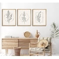 thumbnail image 2 of 3 Pcs Neutral Botanical Wall Art Beige Plant Pictures Minimalist Line Retro Floral Posters Prints Boho Artwork Simple Farmhouse Painting Home Wall Decor for Living Room Bedroom Bathroom 12X16in, 2 of 6