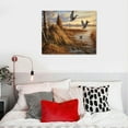 thumbnail image 5 of Awypu  - Rustic Style Painting Wall Art on Canvas - Wild Ducks Flying in the Autumn Wind Picture Wall Decor for Living Room, Bedroom, Office, Ready to Hang, 5 of 6