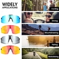 thumbnail image 2 of WEST BIKING WEST BIKING Polarized Cycling Glasses for Outdoor Sports, Windproof UV Protection, Lightweight Design for Road & Mountain Biking, Black Frame with Multi-Color Lens Options, 2 of 6