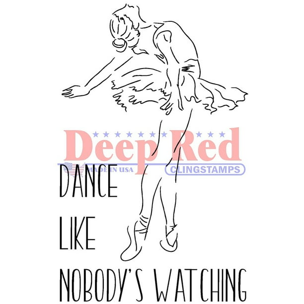 Deep Red Stamp 3"X5"-Danse