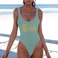 thumbnail image 1 of WILLBEST Trajes de Baño Mujer 2 Piezas Traje de Baño Mujer Moda Letra Impresa Pieza Traje de Baño Sexy Bikini Traje de Baño Sin Mangas Traje de Baño Sin Espalda, 1 of 6