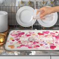 thumbnail image 2 of Valentines Day Dish Drying Mat Valentine Red Pink Heart Kitchen Dish Drying Pad Absorbent Dish Dryer Mat for Kitchen Countertops Microfiber Dishes Drainer Pad Dish Drying Rack Mat (18x24 in), 2 of 7
